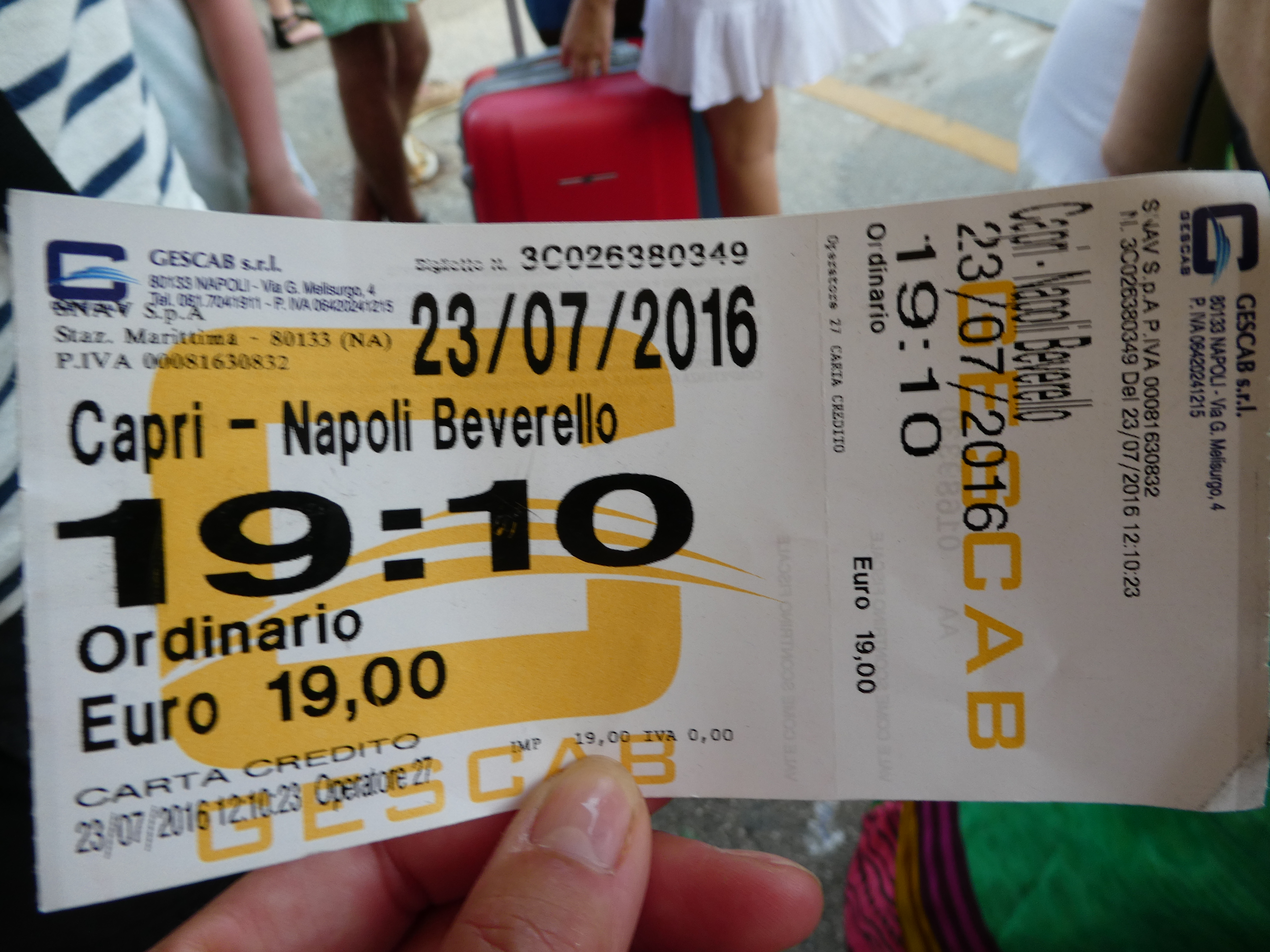 Tickent Neapel-Capri